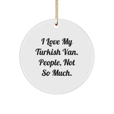 Turkish Van Cat Lovers Gifts from Friends and Family, Unique Circle Ornament for Christmas - Image 1